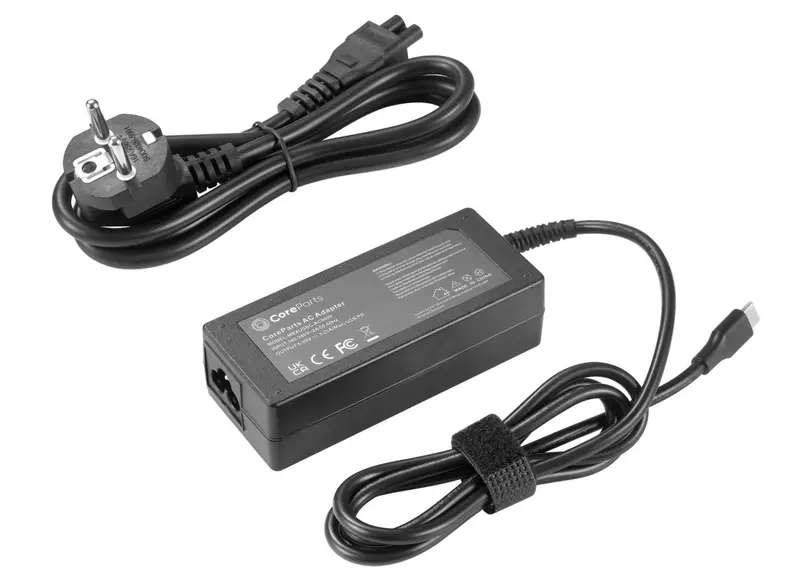 Coreparts 65W Usb-C Pd 3.0 Power Adapter – Eu C5 Cord Included 1