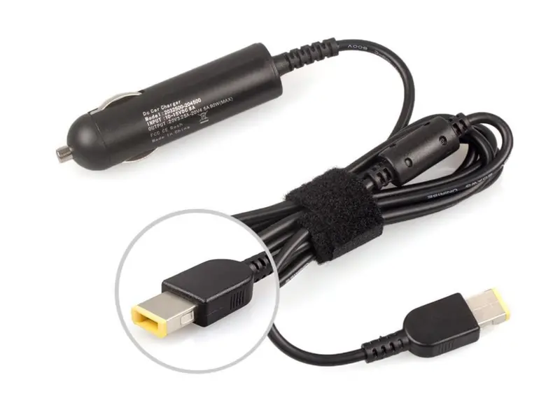 Coreparts 90W Lenovo Car Power Inverter – 20V 4.5A With Square Tip Adapter 1