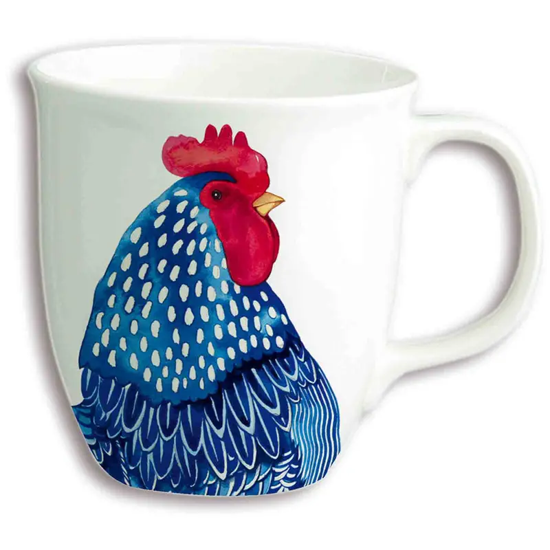 Country Blue Plumage Ceramic Mug, 375 Ml, 9X10 Cm 1