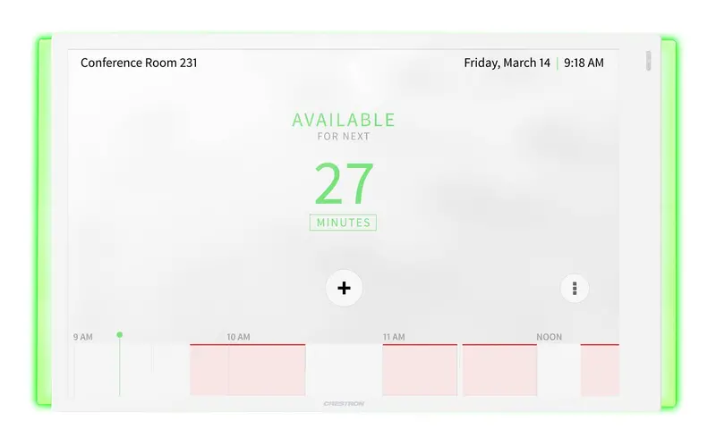 Crestron Tss-1070-W-S-Lb: 10.1-Inch White Scheduling Touchscreen With Light Bar 1