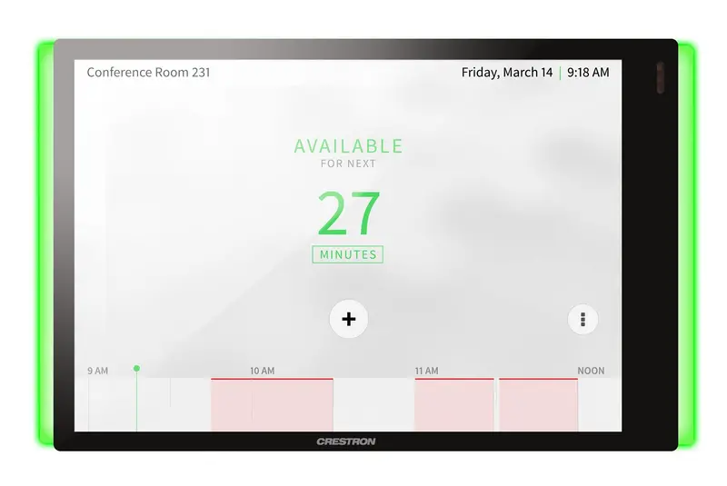 Crestron Tss-770-B-S-Lb: 7-Inch Black Room Scheduling Touchscreen With Light Bar 1