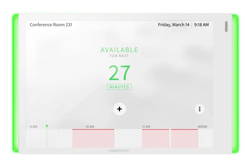 Crestron Tss-770-W-S-Lb: 7-Inch White Room Scheduling Touchscreen With Integrated Light Bar 1
