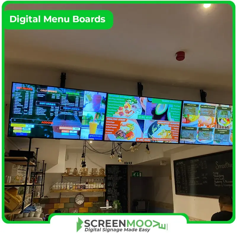 Custom Digital Menu Board Design Services 1