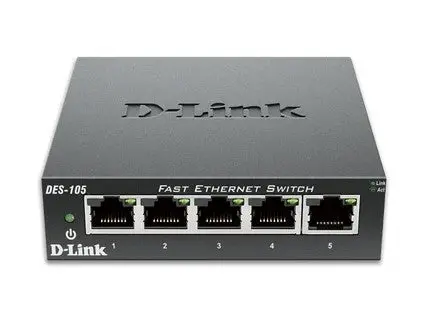 D-Link Des-105/B – 5-Port Fast Ethernet Unmanaged Switch 1