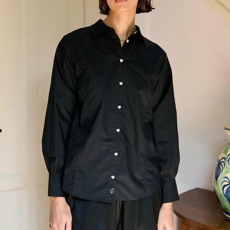 Dagmar Heart-Embellished Shirt In Black 1