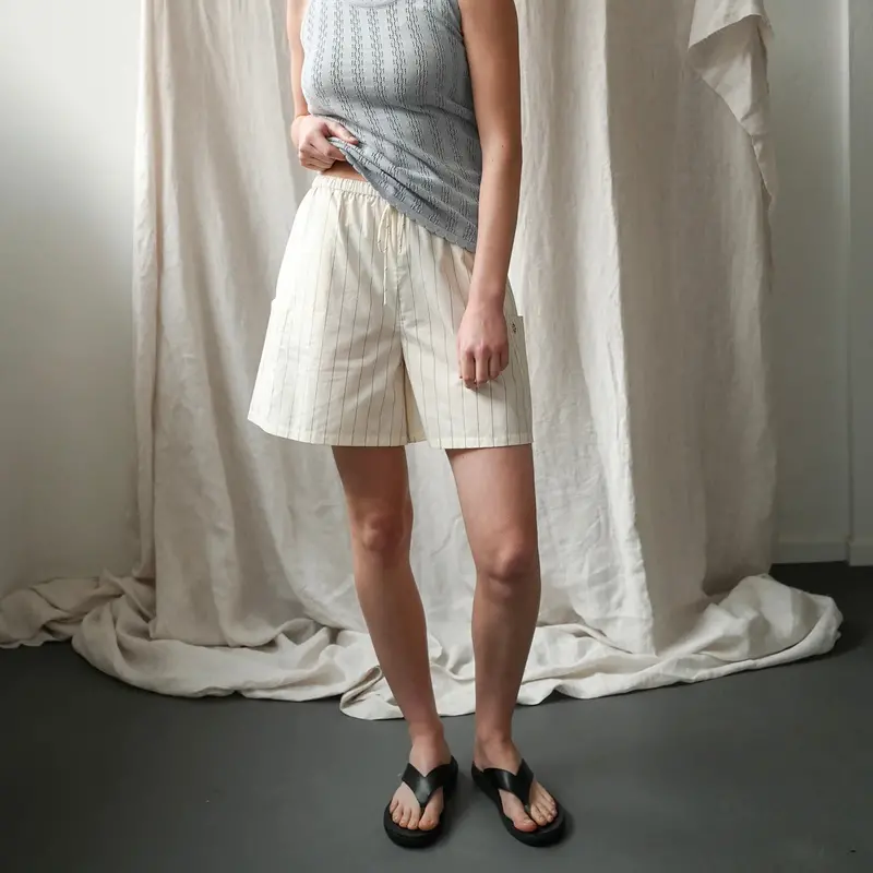 Dagny Pinstripe Tailored Shorts 1