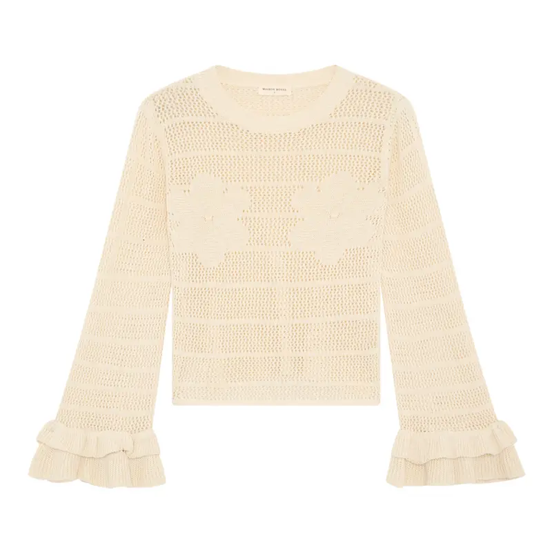 Daisy Knit Sweater In Shell Tone 1