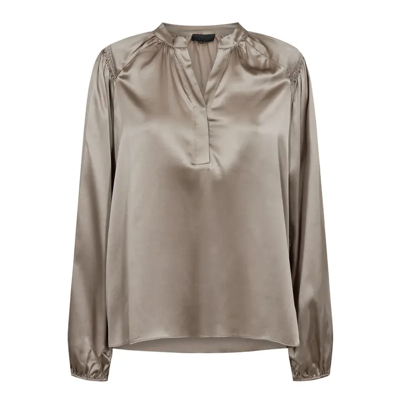 Dakota Silk Blouse In Champagne Shade 1