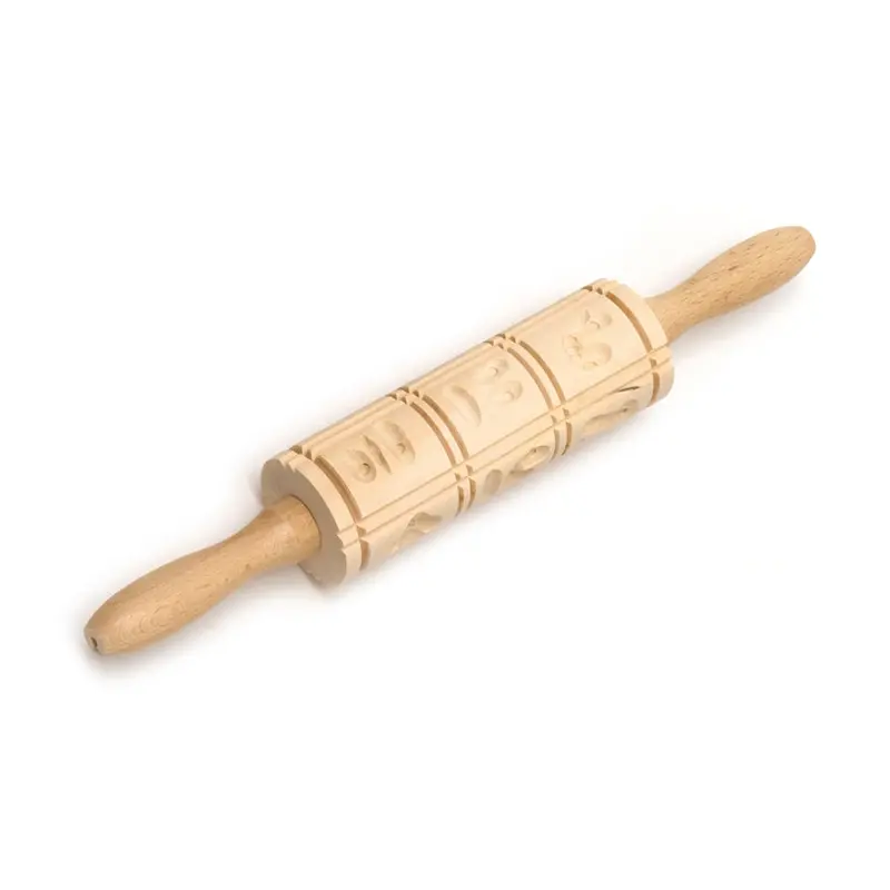 Decorative Rolling Pin – 12 Embossed Patterns, 5 Cm Diameter × 34 Cm Length 1