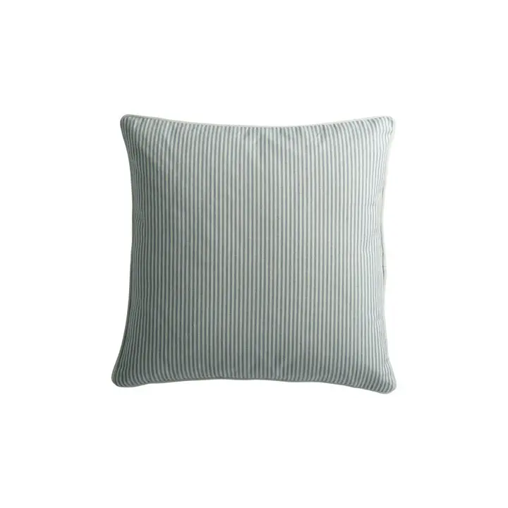 Denim Blue & White Striped Cushion Cover (50X50 Cm) 1