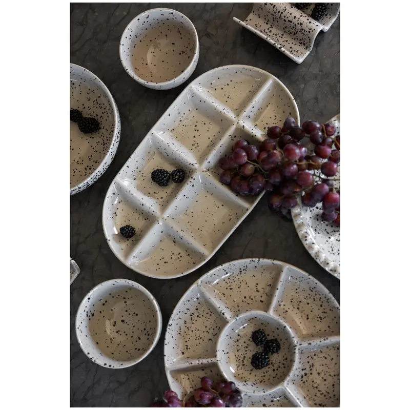 Ditte Oval Serving Platter With 8 Compartments – 36X20X3.5 Cm 2