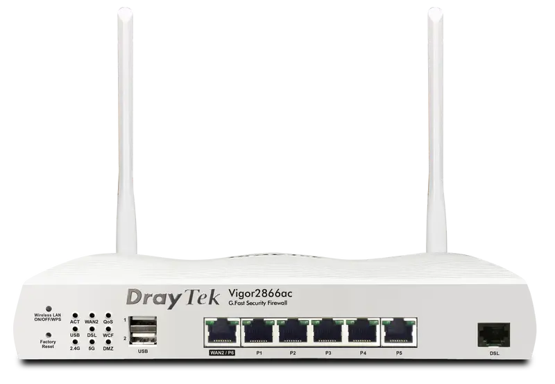 Draytek Vigor 2866Vac Voip & Wlan Router – Vdsl2 With Analog Phone Ports And 4K Streaming Ready 1
