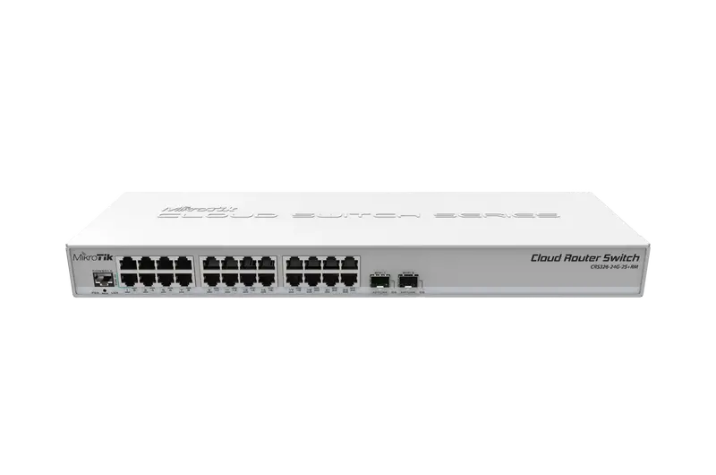Dual-Boot Managed Gigabit Switch: 24X Rj45 + 2X 10G Sfp+ | Crs326-24G-2S+Rm 1