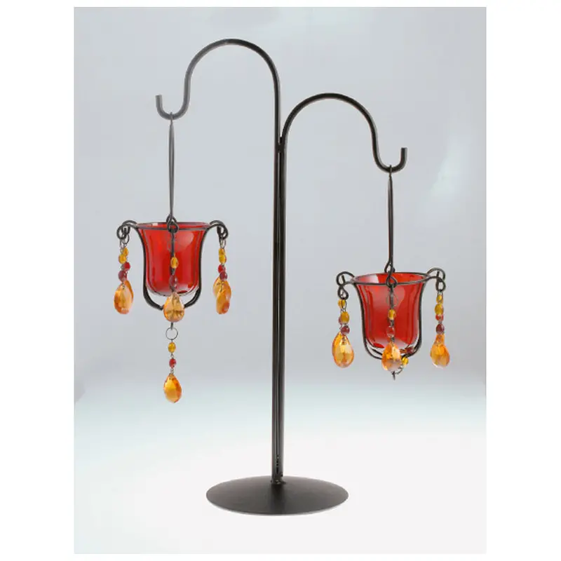 Dual-Use Red And Amber Candle Holder – 45 Cm Length 1
