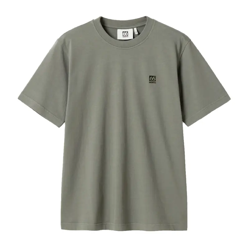 Dyngja Organic Cotton T-Shirt In Glacial Clay 1