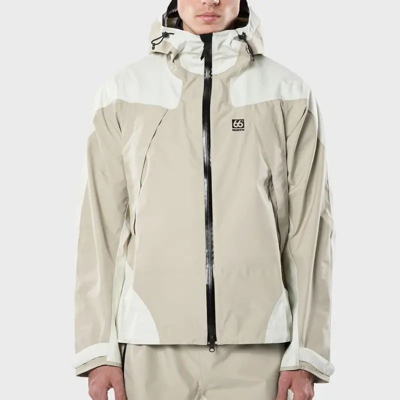 Dyngja Water-Repellent Shell Jacket In Dark Stone 1