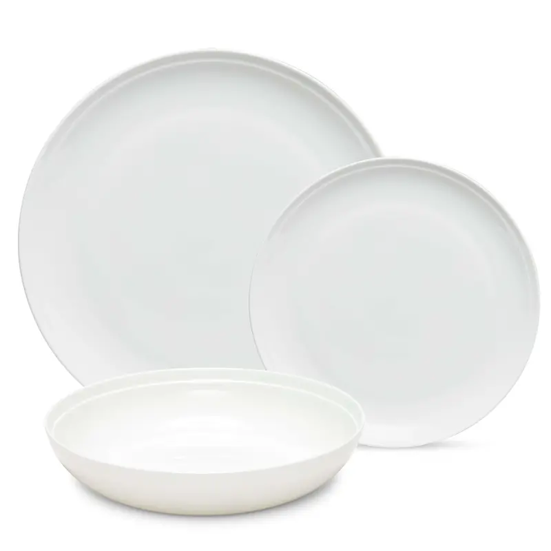 Edge Modern 12-Piece Dinnerware Set – Ceramic Tableware Collection 1