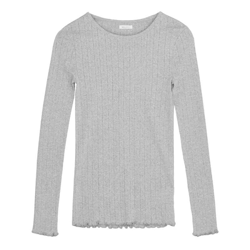 Edie Grey Melange Tailored Blouse 1