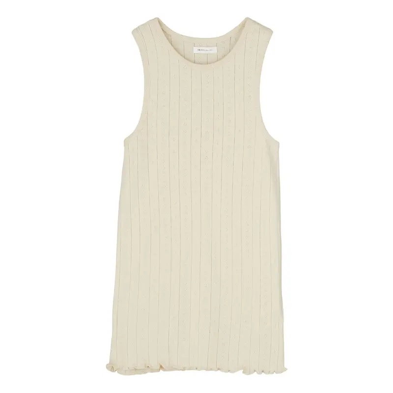 Edie Light Beige Sleeveless Tank Top 1