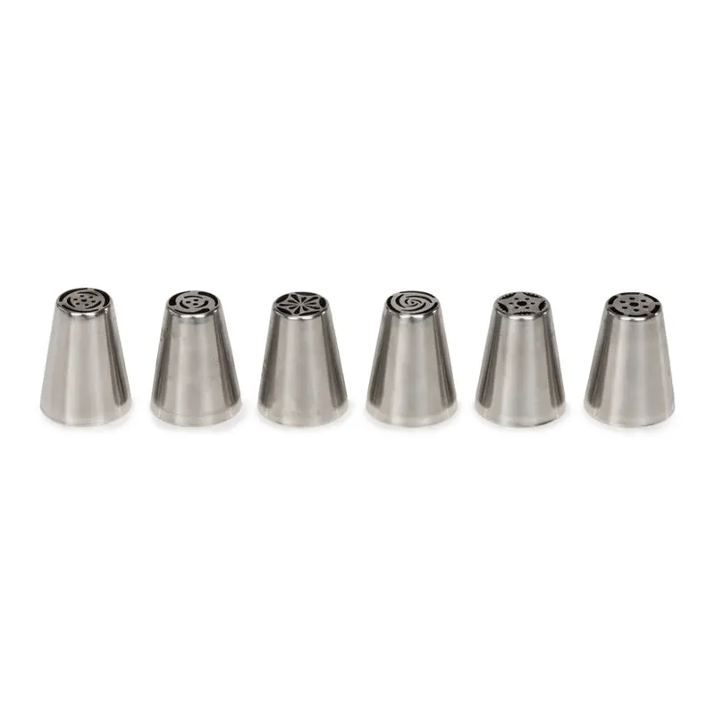 Floral Nozzle Set – 6 Assorted Tips, 3X4 Cm Each 1