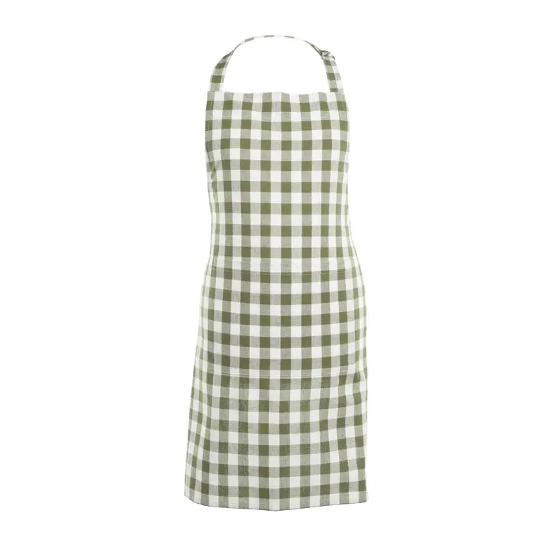 Gingham Apron – Full-Coverage Cotton Workwear (74 × 80Cm) 1