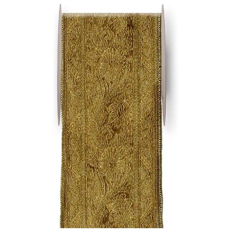 Gold And Black Festive Ribbon – 450X10 Mm 1