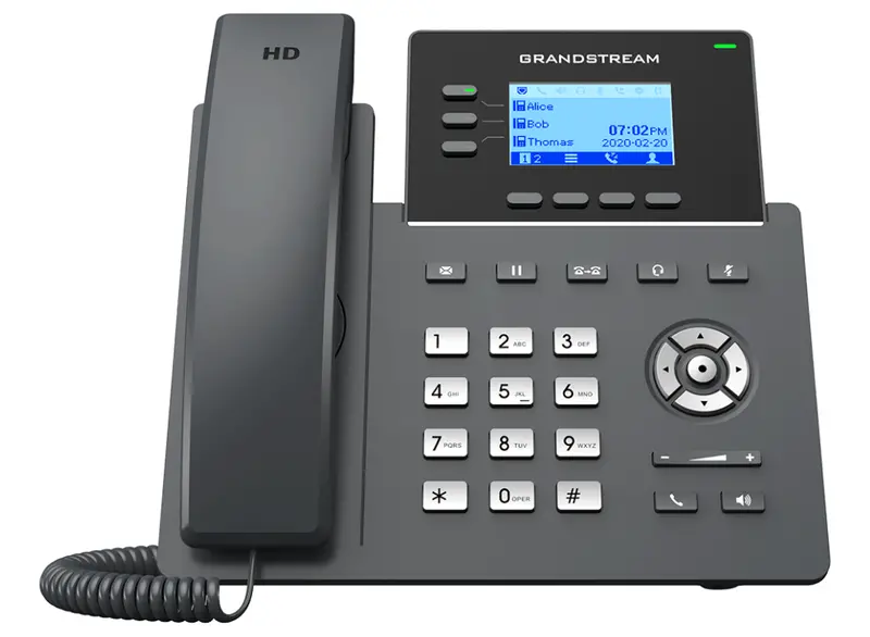 Grandstream Grp2603 Three-Line Sip Phone Supporting Six Accounts, Gigabit Poe, Hd Audio, And Gdms Integration 1