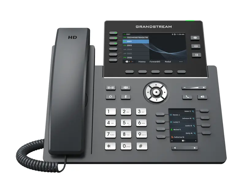 Grandstream Grp2616 Dual-Screen Ip Phone: 6-Line Hd Voip Terminal With Dual Lcds, 48 Vpks, Wi-Fi, Bluetooth, And Gigabit Poe 1