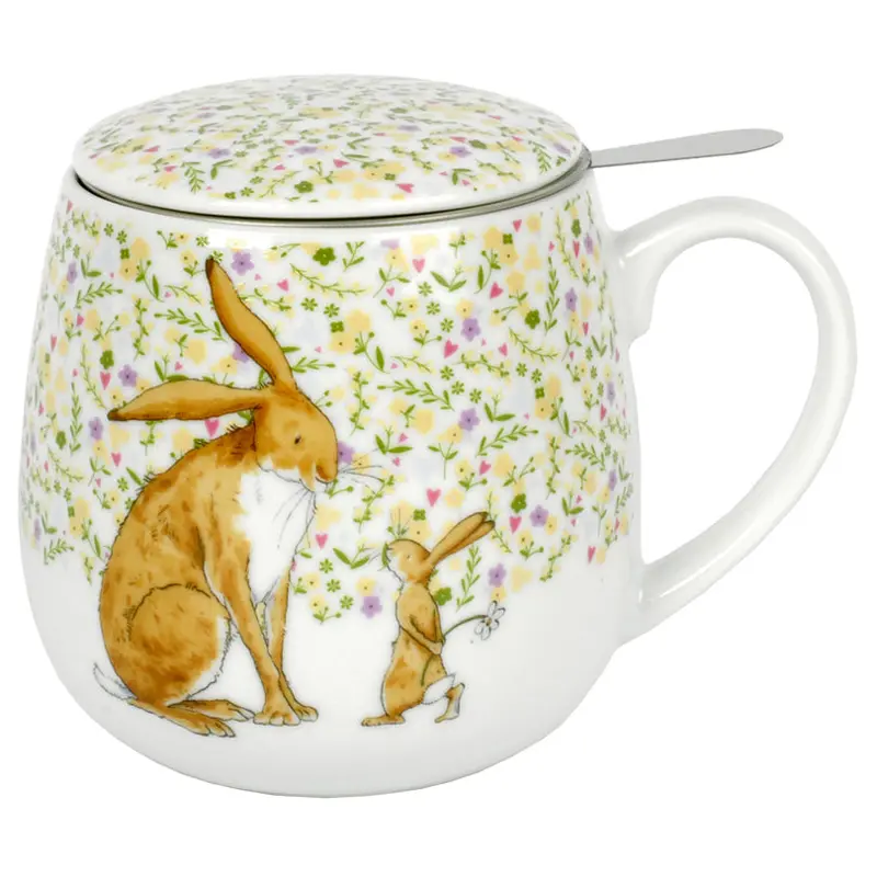Guess How Much I Love You Infuser Tea Mug With Lid – 420 Ml, 8.5 Cm Diameter × 10 Cm Height 1