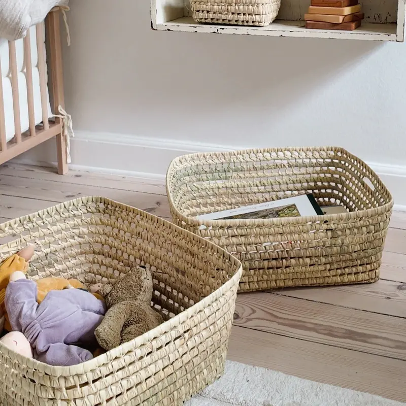 Handwoven Palm Leaf Storage Basket – Large (48 Cm) 1