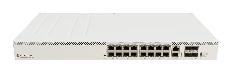 High-Power 17-Port Poe++ Switch: 8X 802.3At + 8X 90W Ports, 4X 10G Sfp+, 600W Psu | Crs320-8P-8B-4S+Rm 1