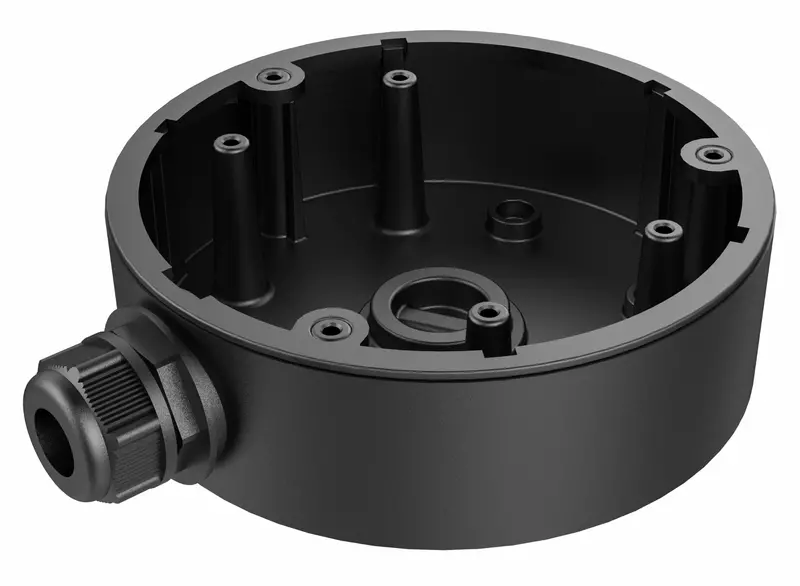 Hikvision Ds-1280Zj-Dm21 Black Waterproof Aluminum Junction Box For Dome Cameras 1