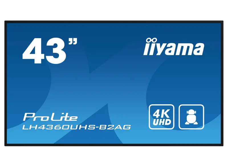 Iiyama Prolite Lh4360Uhs-B2Ag 43-Inch 4K Uhd Digital Signage Monitor – Professional-Grade, Open-Box 1