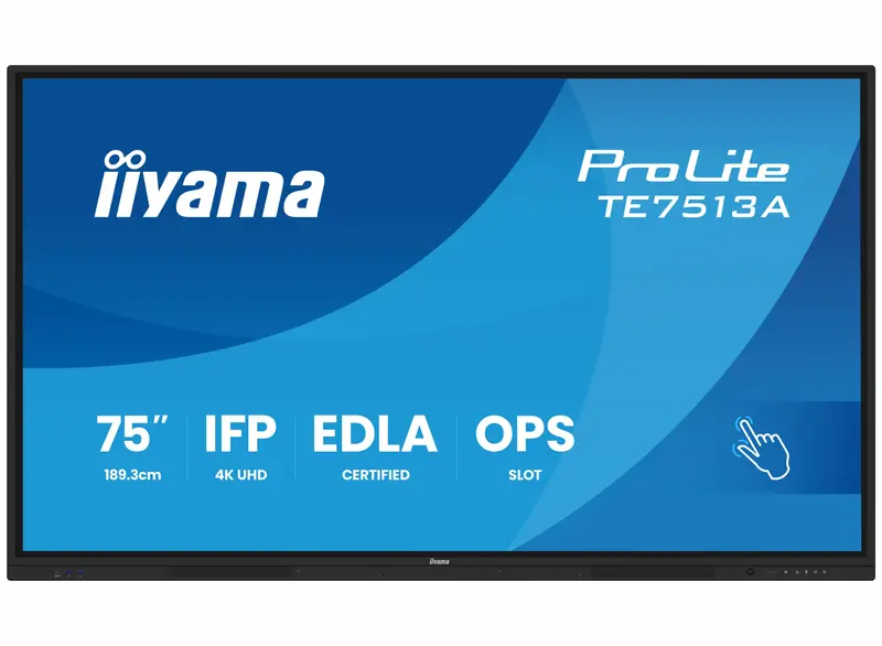 Iiyama Prolite Te7513A-B2Ag 75" 4K Interactive Display – Google Edla Certified 1