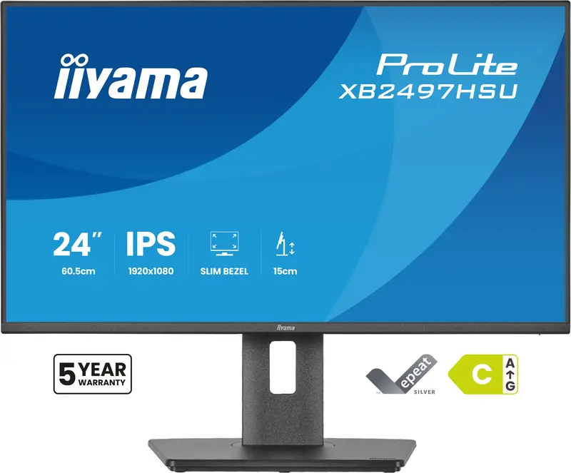 Iiyama Prolite Xb2497Hsu-B1 24" Full Hd Monitor – Sustainable Build, 120Hz, 4Ms Gtg 1