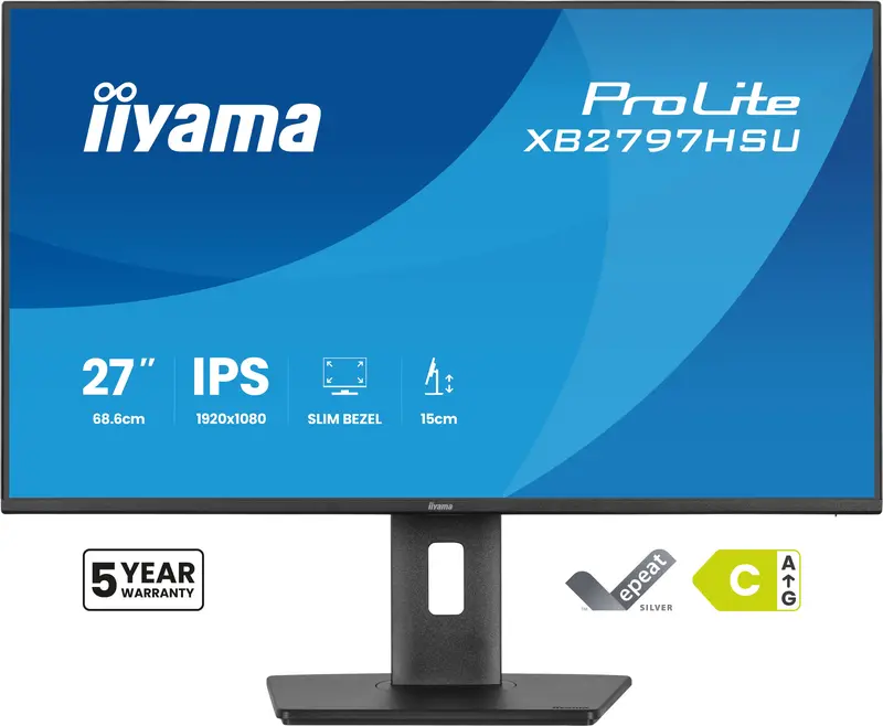 Iiyama Prolite Xb2797Hsu-B1 27" Full Hd Monitor – Eco-Friendly Design, 120Hz Refresh Rate, 4Ms Response 1