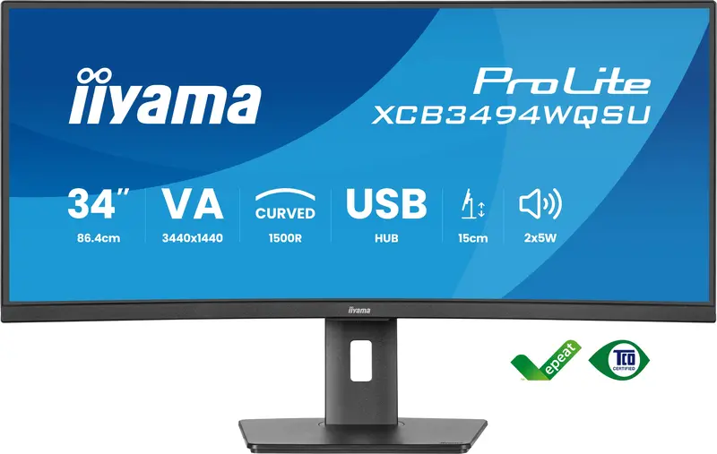 Iiyama Xcb3494Wqsu-B1 – 34-Inch 120Hz Uwqhd Curved Va Monitor 1