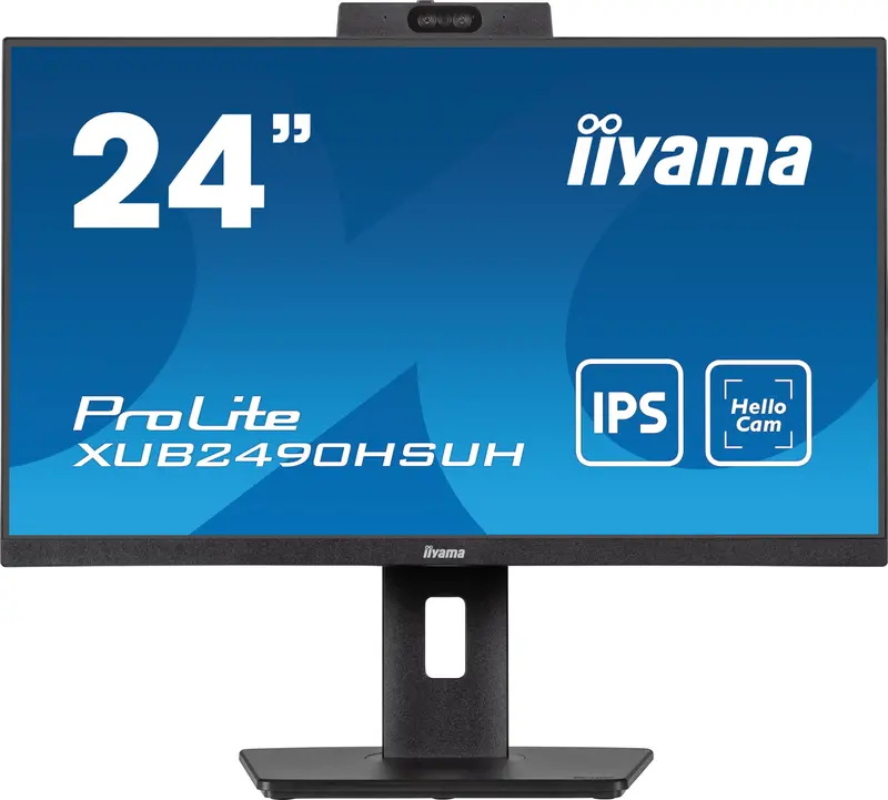 Iiyama Xub2490Hsuh-B1 24" Full Hd Desktop Monitor – 100Hz Ips, Windows Hello Camera & Mic 1