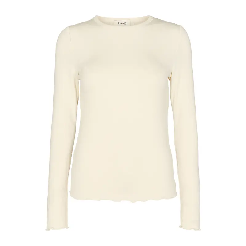 Ika 4 Long-Sleeve Cream Blouse 1