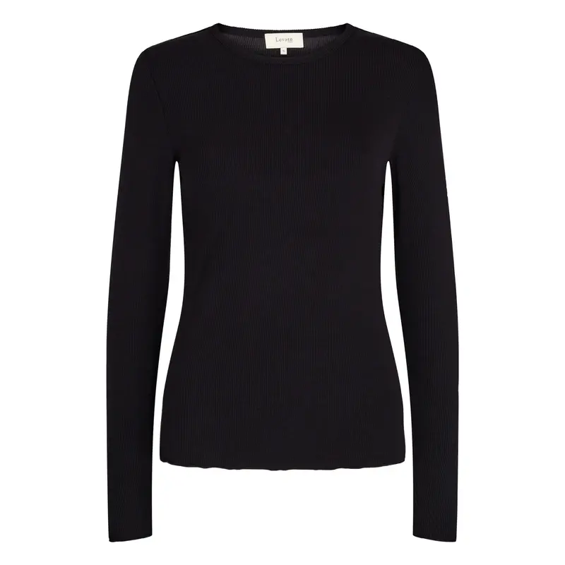 Ika Short-Sleeve Blouse In Solid Black 1
