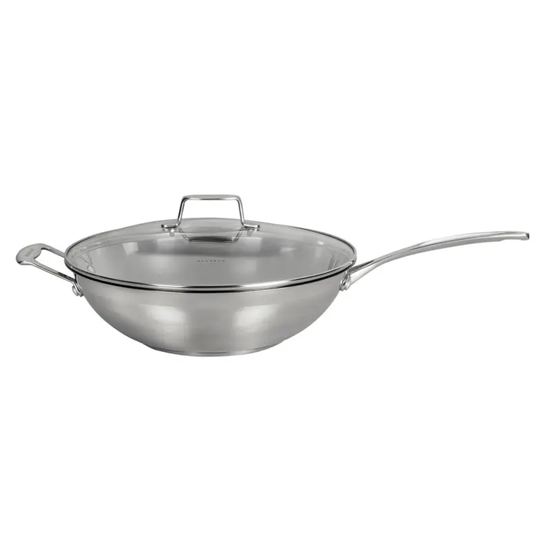 Impact Wok With Tempered Glass Lid – 32 Cm Diameter, 12 Cm Depth 1
