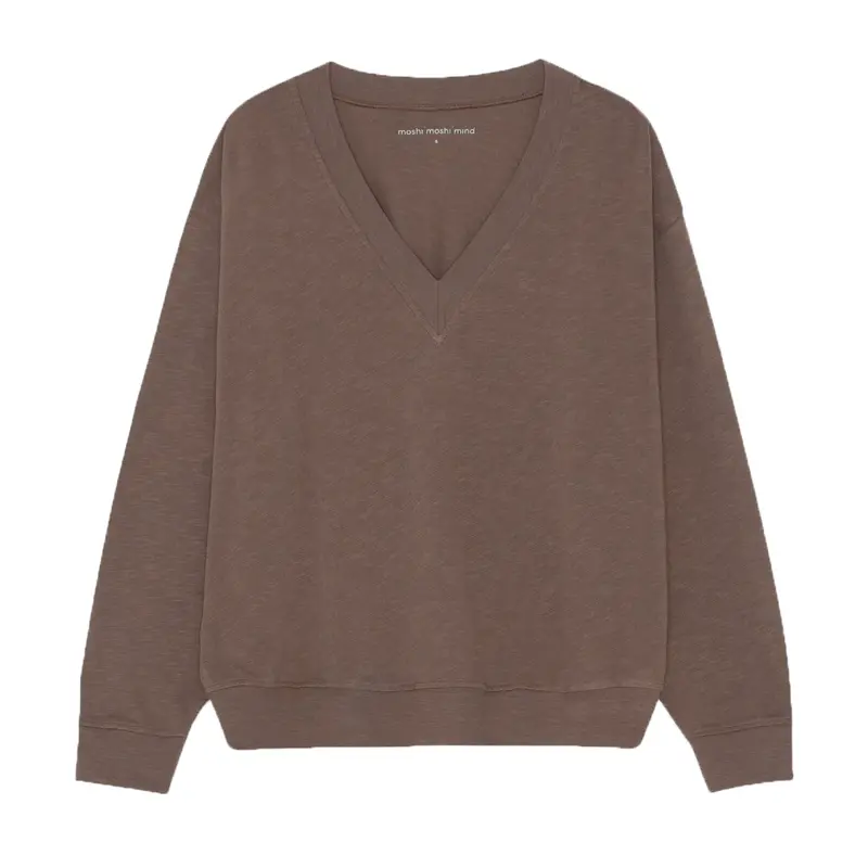 Inhale Relaxed-Fit Sweatshirt In Stone Brown 1