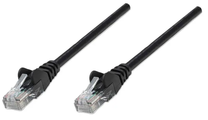 Intellinet 0.25M Black Cat5E Patch Cable – U/Utp, Cca, Pvc, Rj45, Ultra-Short Interconnect 1