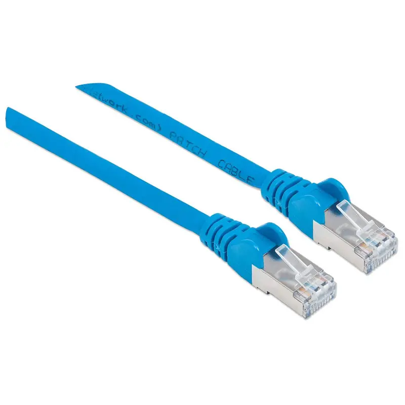 Intellinet 0.5M Blue Cat5E Shielded Patch Cable – Sf/Utp, Cca Conductors, Pvc Jacket, Rj45 1