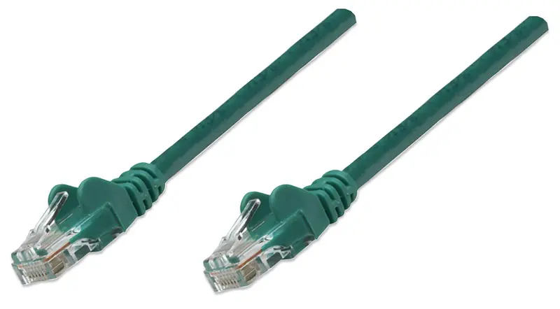 Intellinet 1M Green Cat5E Cca Patch Cable — Slim Pvc-Rj45 Ethernet Connection 1