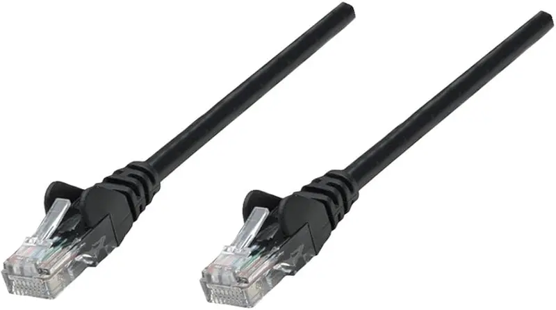 Intellinet 2M Black Cat5E Cca Patch Cable — Standard U/Utp Ethernet Connectivity 1