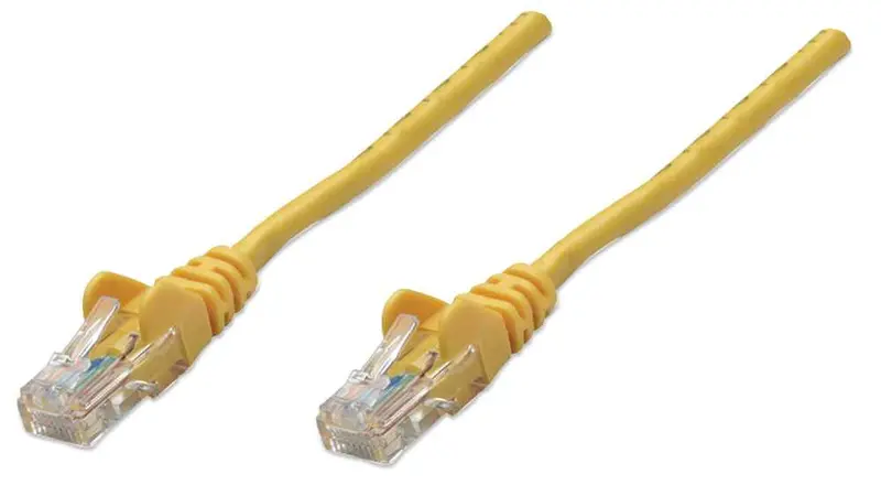 Intellinet 2M Yellow Cat5E Cca Patch Cable — Flexible Pvc-Rj45 Network Cord 1