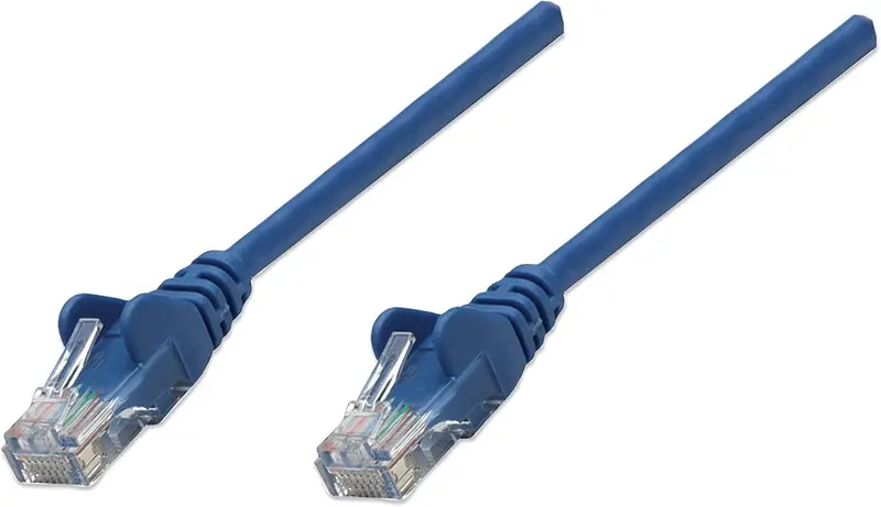Intellinet 3M Blue Cat5E Patch Cable – U/Utp, Cca, Pvc, Rj45, Molded Boot Design 1
