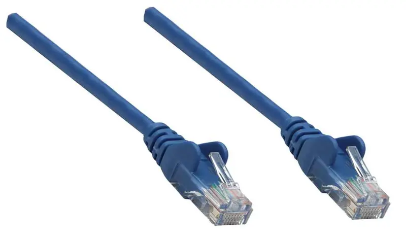 Intellinet Cat5E Blue Network Patch Cable – 0.25M U/Utp Pvc Rj45 With Cca Wiring 1