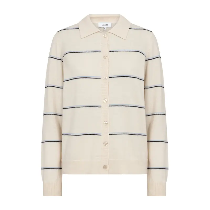 Ismaila 17 Polo-Style Cardigan In Turtledove 1